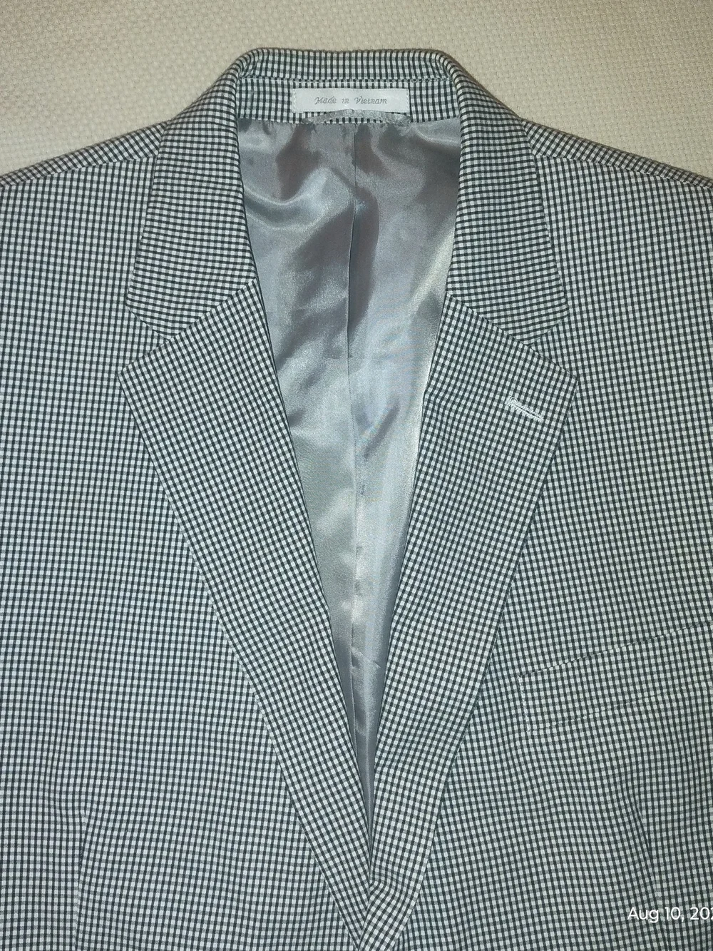 Chaps Size 46R Houndstooth Blazer Tailored Jacket